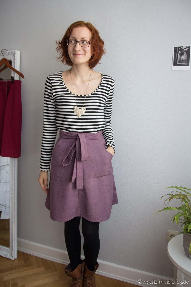 Miette Wrap Skirt in Purple | naehzimmerblog.de